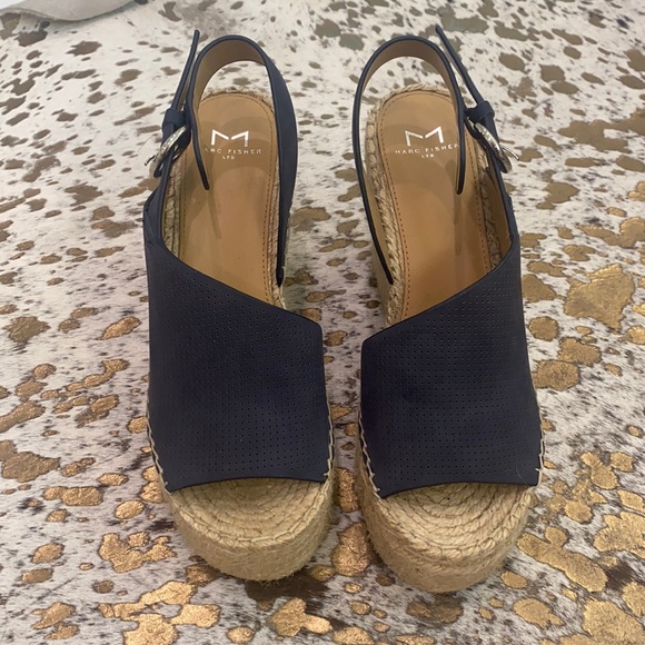 Marc Fisher Shoes - Marc Fisher navy wedges